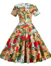 Vestido De Retalhos Vintage Dos Anos 50