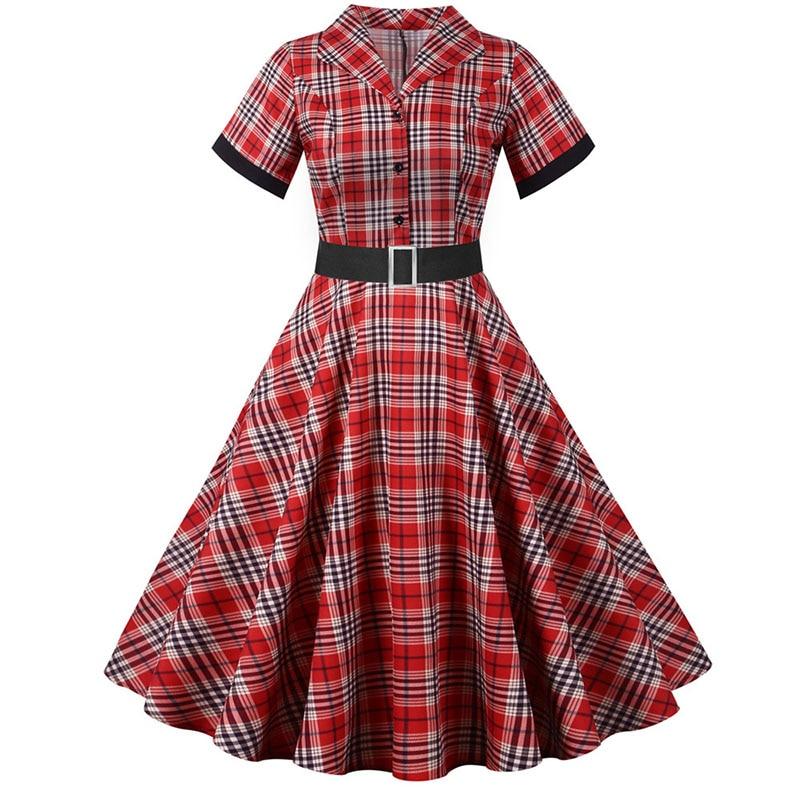 Vestido Estilo Anos 50 Vermelho