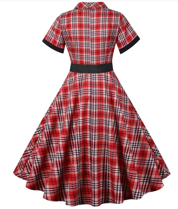Vestido Estilo Anos 50 Vermelho