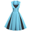 Vestido Feminino Estilo Anos 60 Azul Celeste