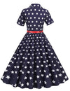 Vestido Feminino Estilo Anos 60 Azul Real