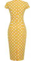 Vestido Feminino Estilo Anos 60 Amarelo