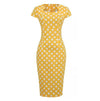 Vestido Feminino Estilo Anos 60 Amarelo