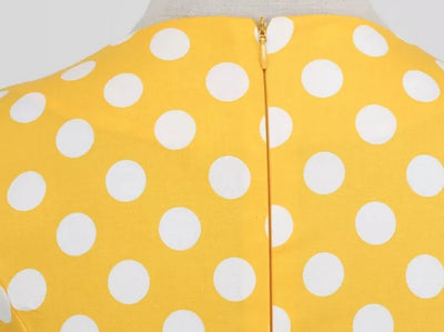 Vestido Feminino Estilo Anos 60 Amarelo