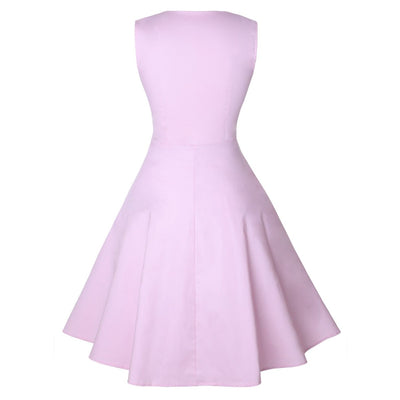 Vestido Feminino Estilo Anos 60 Rosa