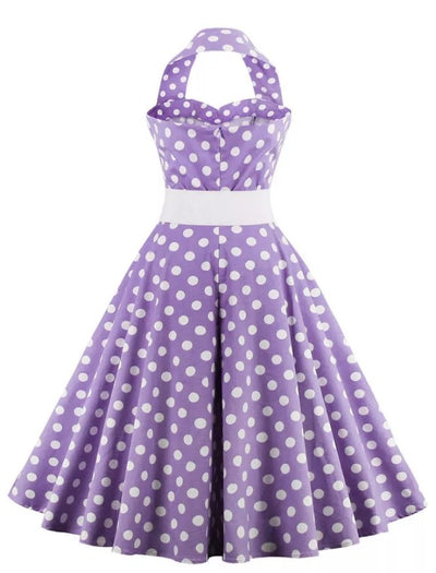 Vestido Feminino Estilo Anos 60 Roxo