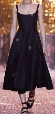 Vestido Azul Marinho Anos 40