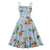 Vestido Estilo Vintage Plus Size Azul