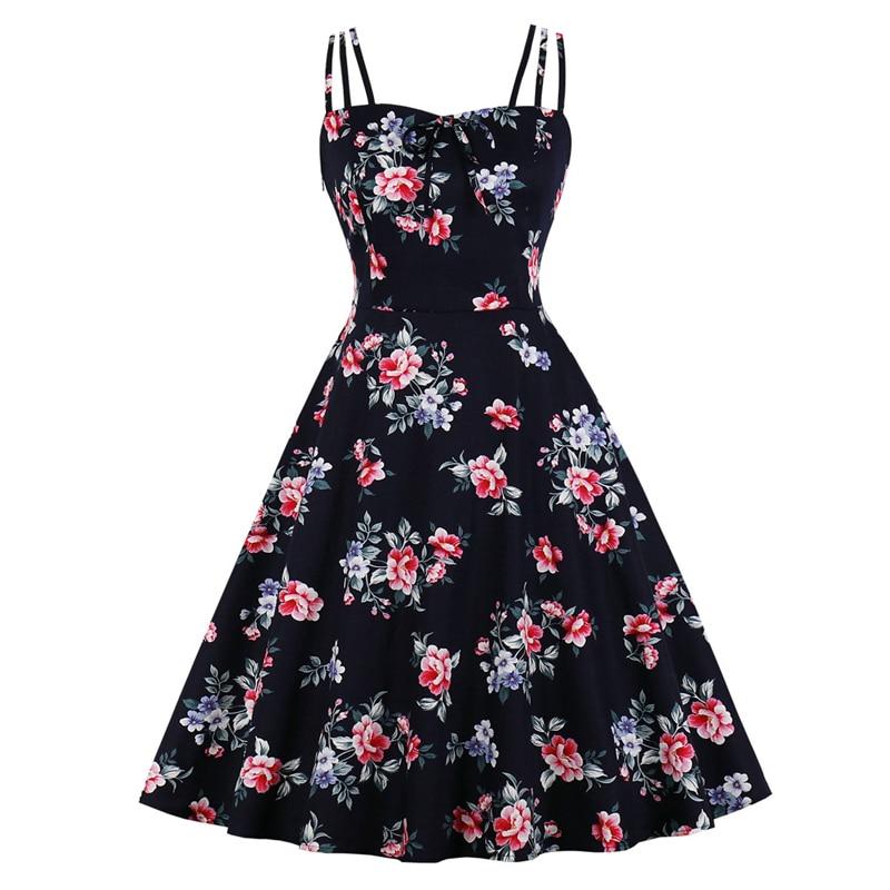 Vestido Floral Plus Size Estilo Vintage