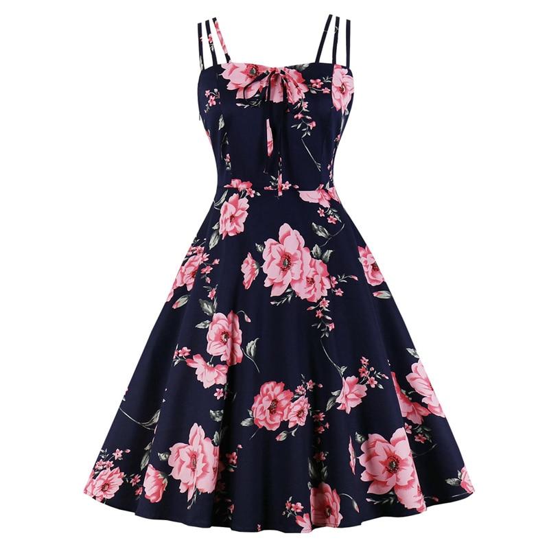 Vestido Estilo Vintage Tamanho Grande Flor Aberta