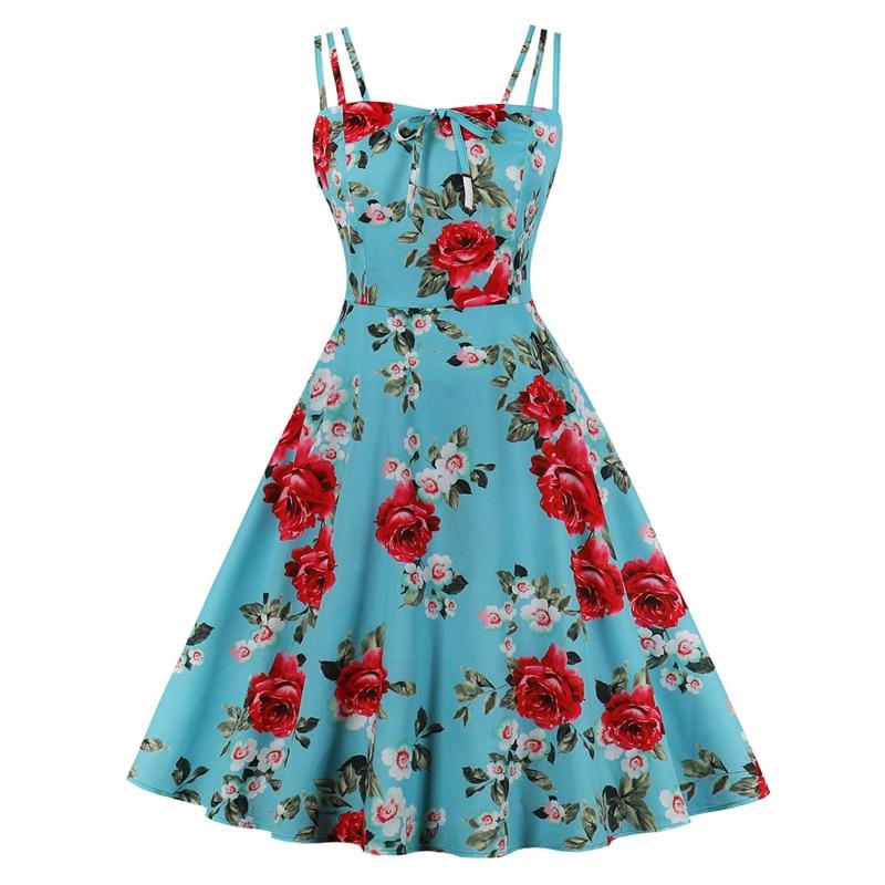 Vestido Estilo Vintage Plus Size Rosas