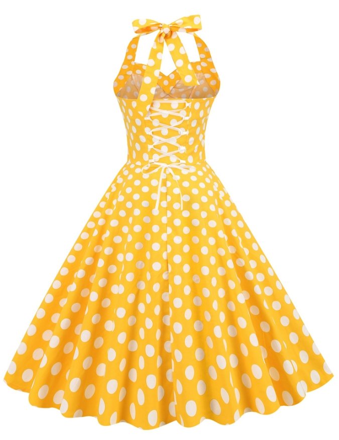 Vestido Swing Dos Anos 50 Com Ombros Descobertos