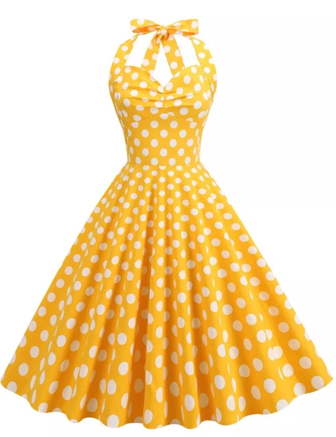 Vestido Swing Dos Anos 50 Com Ombros Descobertos