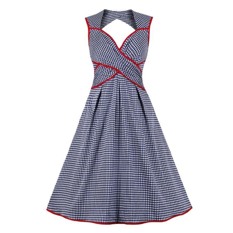 Vestido Vintage Avental Azul