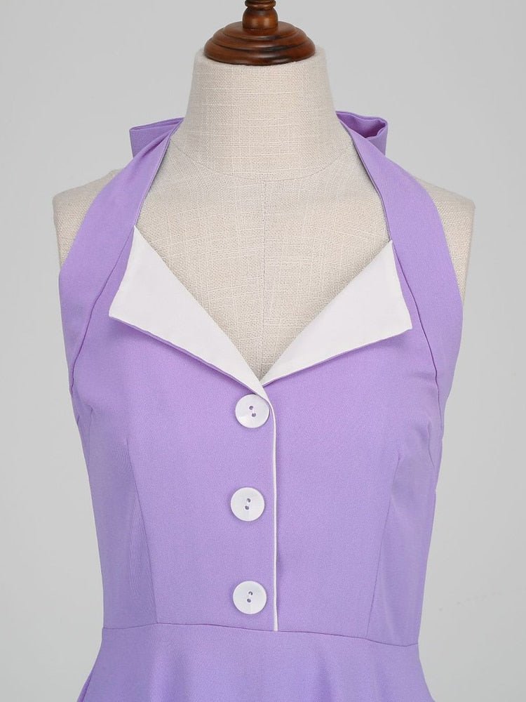 Vestido Roxo Vintage Anos 60 Pin-Up