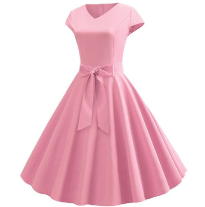 Vestido Rosa Trapézio Anos 60