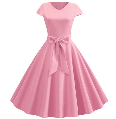 Vestido Rosa Trapézio Anos 60