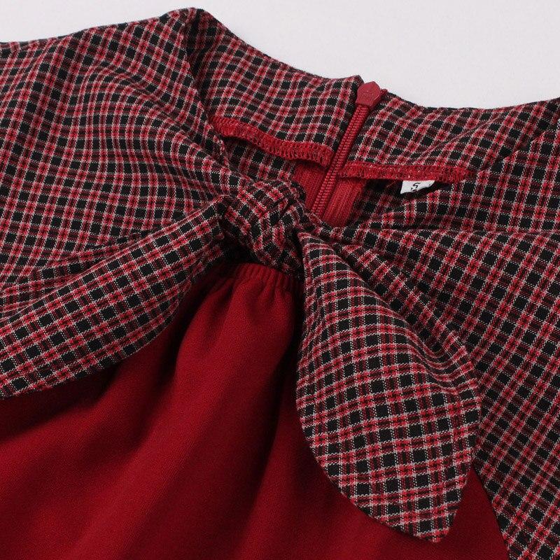 Vestido Trapézio Dos Anos 50 Borgonha