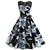 Vestido Trapézio Vintage Preto E Branco