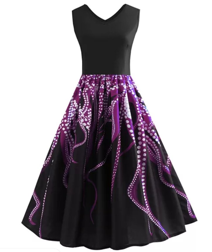 Vestido Trapézio Vintage Sem Mangas