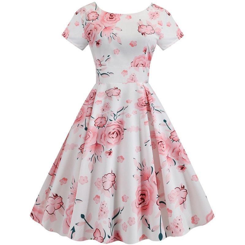 Vestido Rosa Vintage Túnica