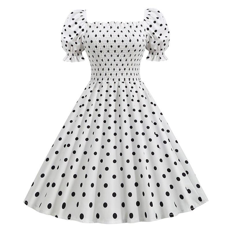 Vestido Branco Estilo Anos 1950