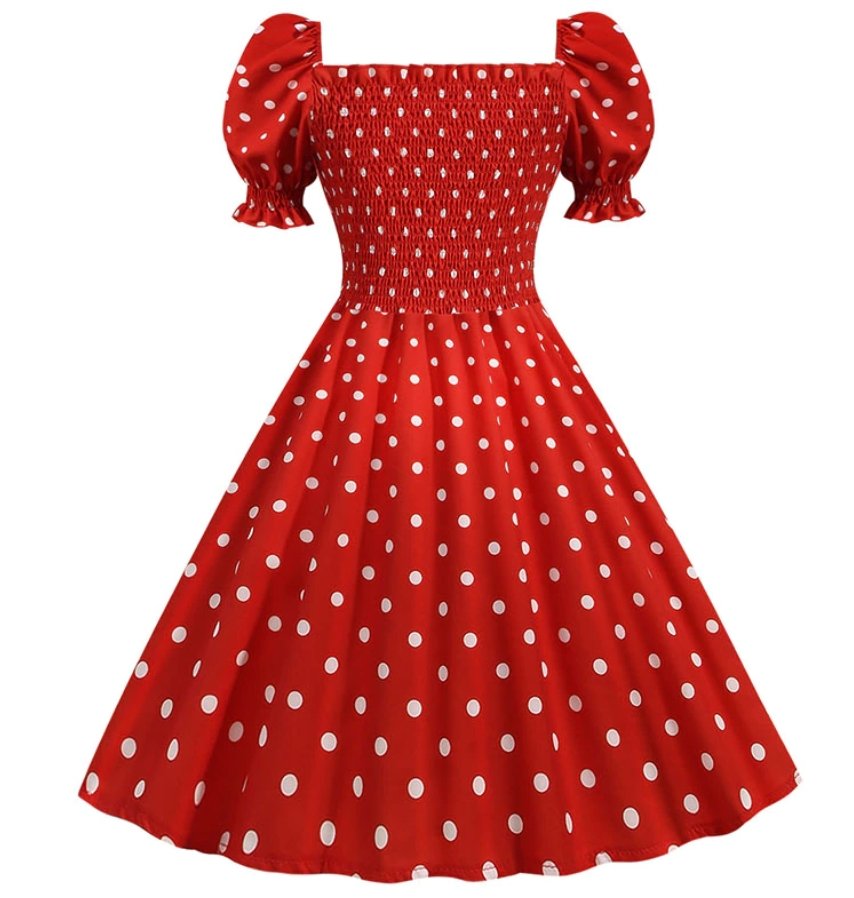 Vestido Estilo Anos 50 Vermelho