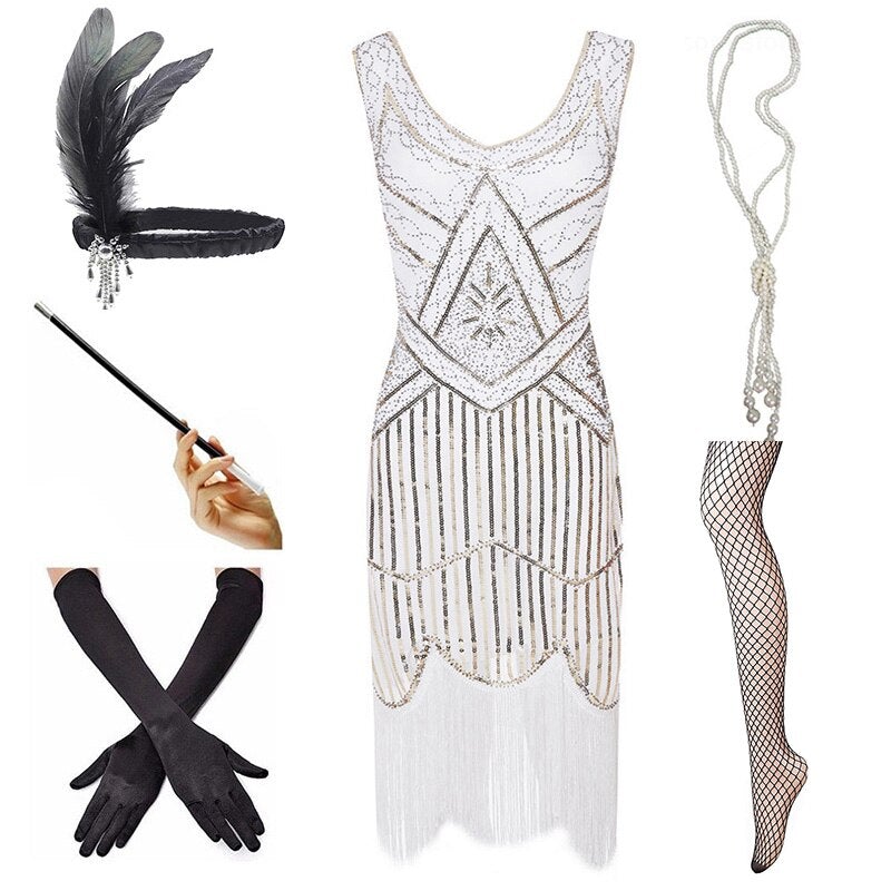 Vestido Branco Vintage 1920