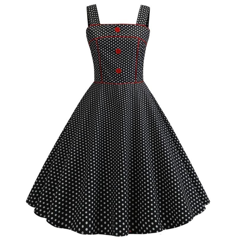 Vestido Preto Vintage De 1950