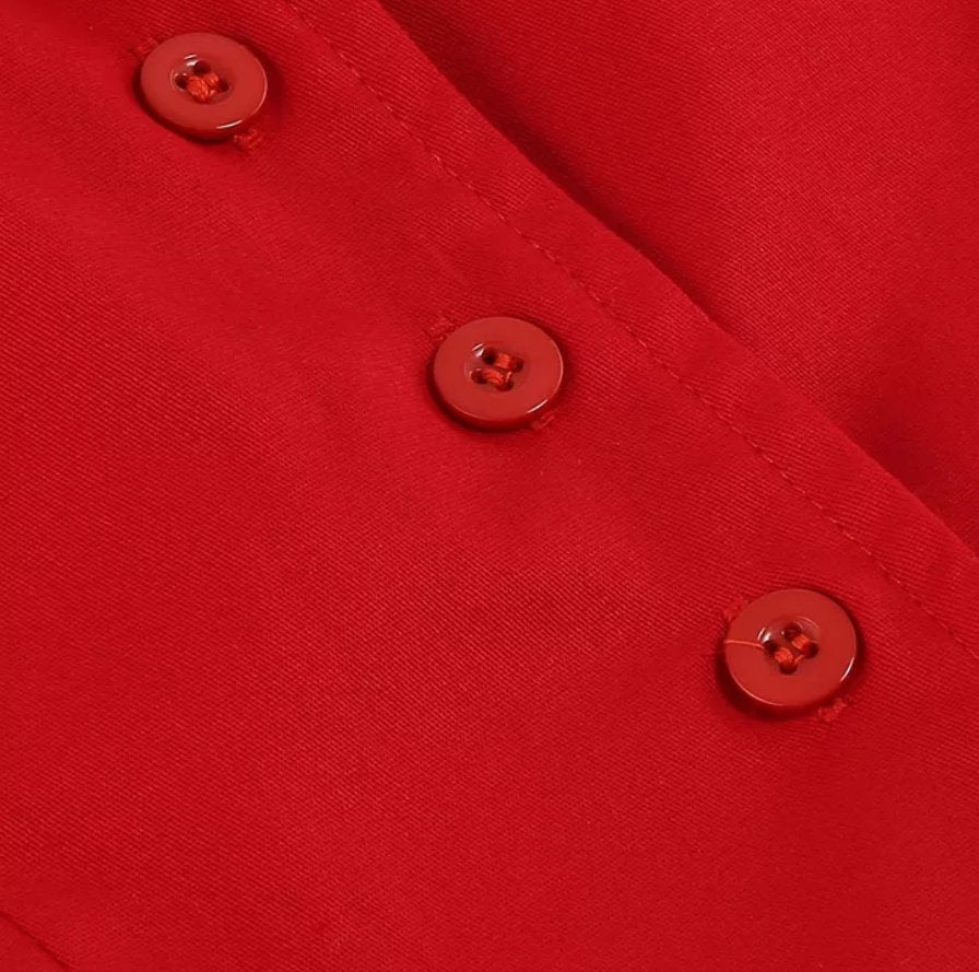 Vestido Vermelho Vintage De 1950