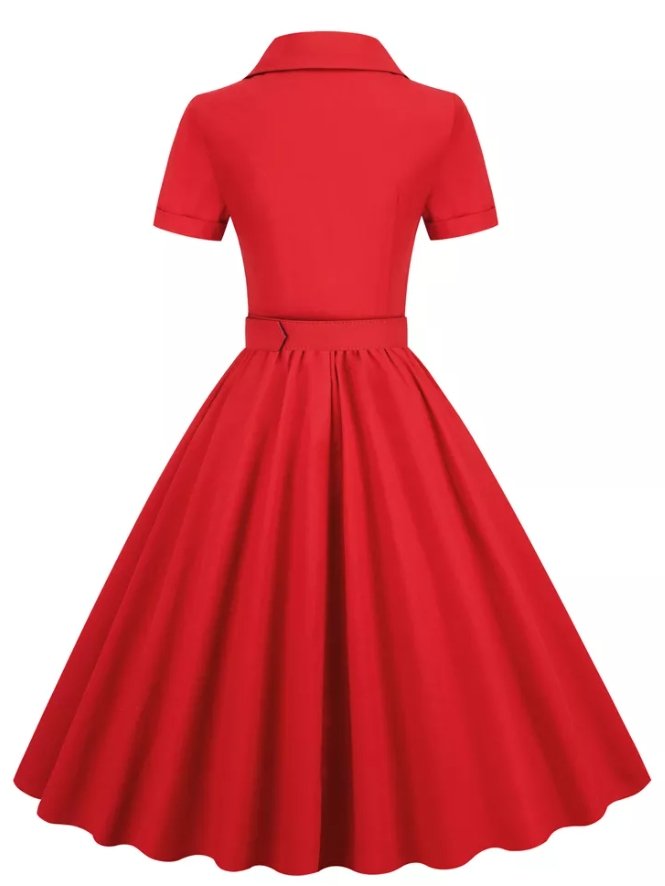 Vestido Vermelho Vintage De 1950
