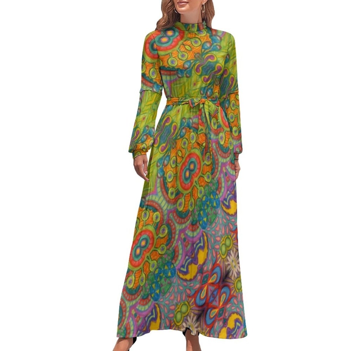 Vestido Florido Vintage De 1970