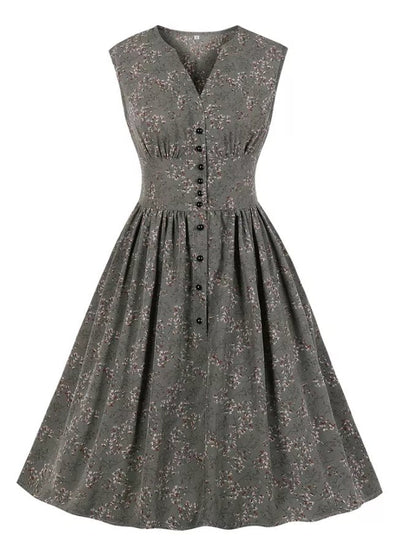 Vestido Vintage 50 Cinza