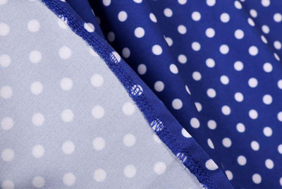 Vestido Vintage De Bolinhas Azul Anos 50