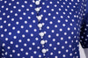 Vestido Vintage De Bolinhas Azul Anos 50