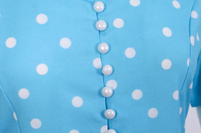 Vestido Vintage De Bolinhas Sky Dos Anos 50