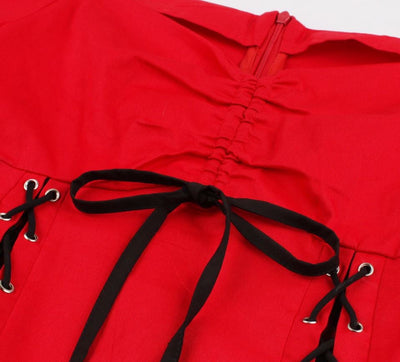 Vestido Vintage Vermelho Plus Size Anos 50