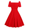 Vestido Vintage Vermelho Plus Size Anos 50