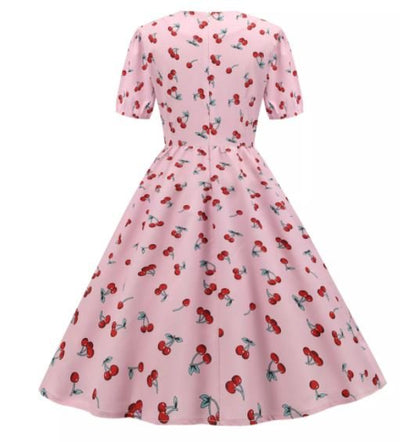 Vestido Vintage Cereja Anos 60