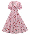 Vestido Vintage Cereja Anos 60