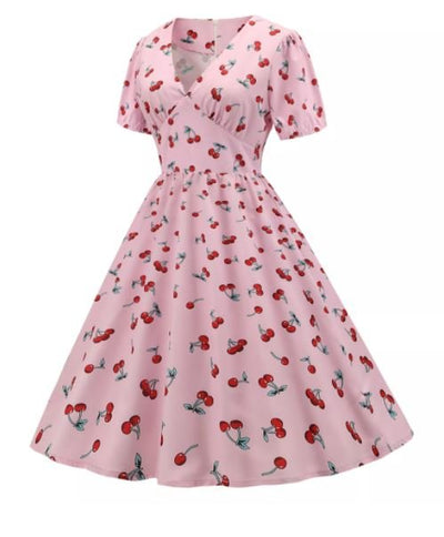 Vestido Vintage Cereja Anos 60