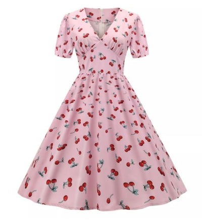 Vestido Vintage Cereja Anos 60