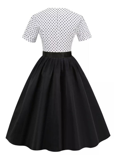 Vestido Vintage Preto E Branco Dos Anos 60