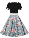 Vestido Vintage Anos 60 Flores Pretas