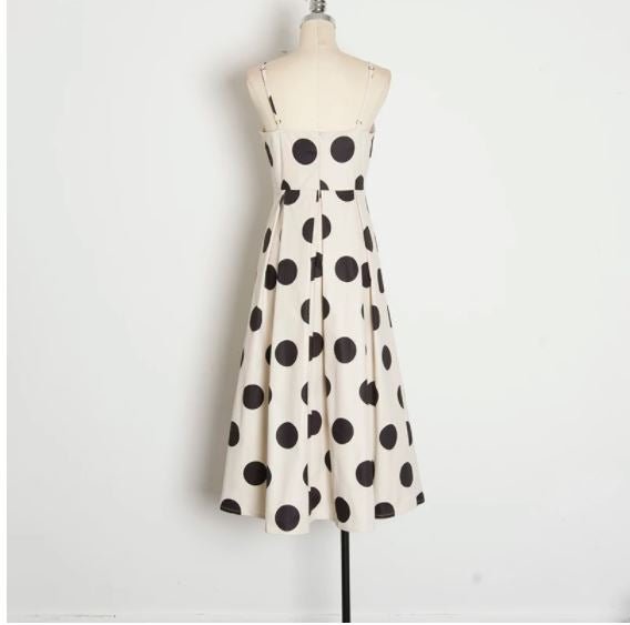 Robe Vintage à Pois Blanche