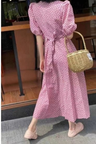 Vestido Rosa Vintage Dos Anos 1940