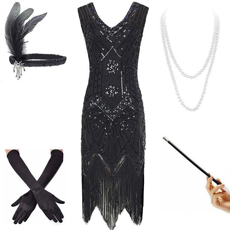 Vestido Preto Vintage Anos 20