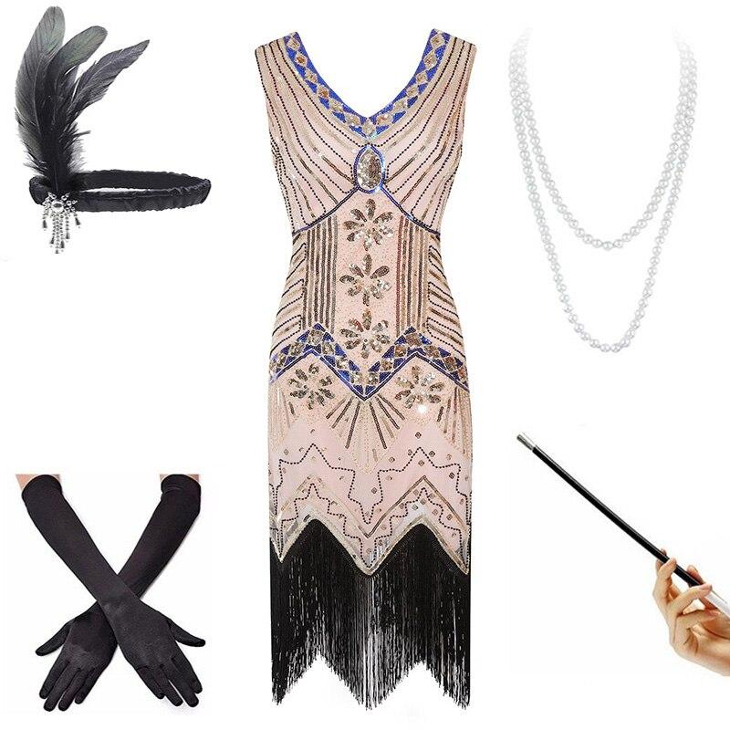 Vestido Rosa Vintage Dos Anos 1920