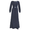 Vestido Vintage Azul Marinho Dos Anos 1940