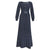 Vestido Vintage Azul Marinho Dos Anos 1940
